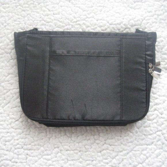 Black Multiple Compartment Purse Organizer - Picture 1 of 4